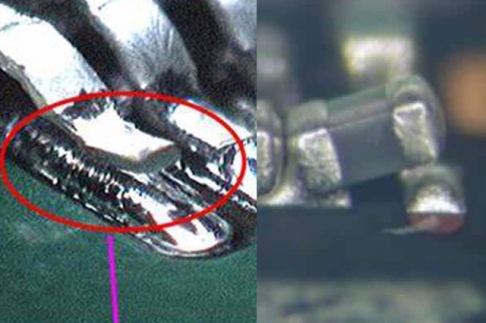 SMT生產線中翹腳和立碑有什麽區別